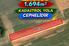 Tekirdağ ergene vakıflar satılık tek tapu 1694 m tarla